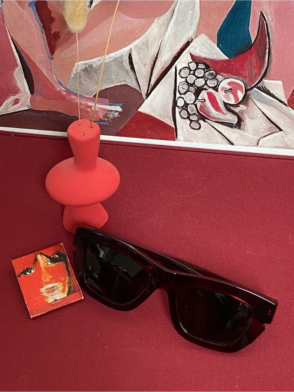 Burberry Red Square Cat-Eye Frame Sunglasses